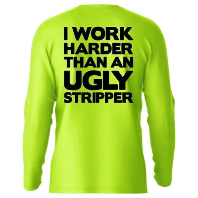 Work Harder - Hi-Visibility UPF 50 Long Sleeve Sun Shirt