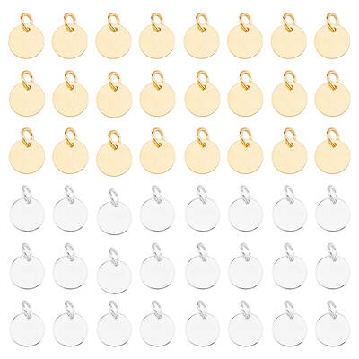 100Pcs 2 Colors Brass Charms