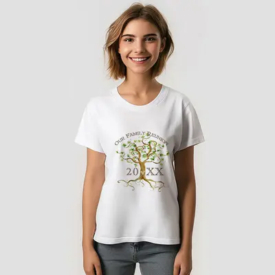Swirl Tree Roots Personalize Family Reunion Gift TShirt