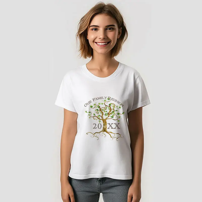 Swirl Tree Roots Personalize Family Reunion Gift TShirt
