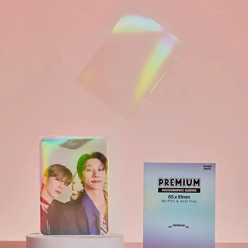 PREMIUM HOLOGRAPHIC PHOTOCARD SLEEVES - RAINBOW VERSION (Pack of 100)