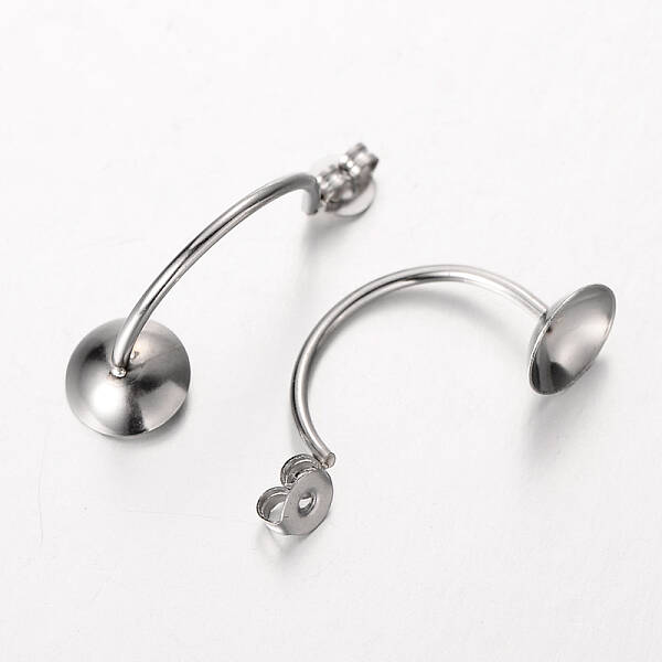 Tarnish Resistant 304 Stainless Steel Stud Earring Findings