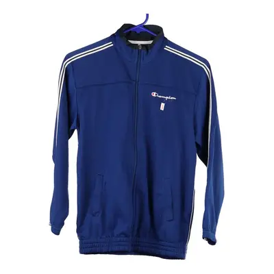 Age 11-12 Champion Track Jacket - Large Blue Polyester