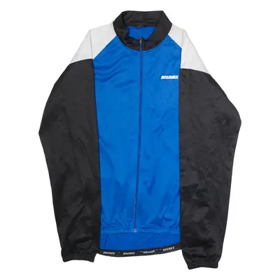 BRUNEX Cycling Mens Track Jacket Blue Colourblock 2XL