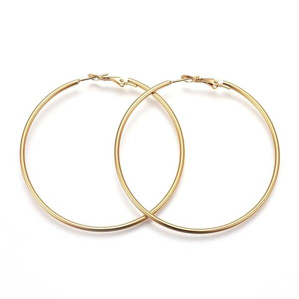 201 Stainless Steel Hoop Earrings