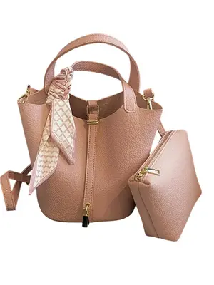 Women's Elegant Solid Color Handbag & Coin Purse, Fashionable PU Leather Crossbody Bag & Coin Purse, Casual Trendy Versatile ...