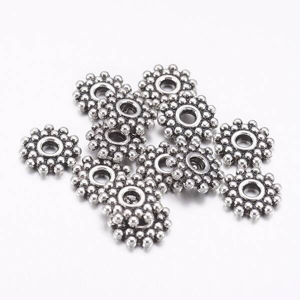 Gear Tibetan Silver Spacer Beads