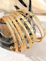 Elegant Vintage Cuff Bracelet, Prom Jewelry, Trendy Retro Matching Bracelet, Chic All-match Jewelry As Gift for Girlfriend & ...