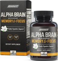 ONNIT Alpha Brain Nootropic Brain Supplement for Men & Women | Memory, Mental Clarity & Cognitive Improvement | Focus Capsule...