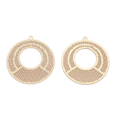 Rack Plating Brass Filigree Pendants