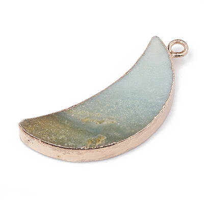 Electroplate Natural Amazonite Pendants