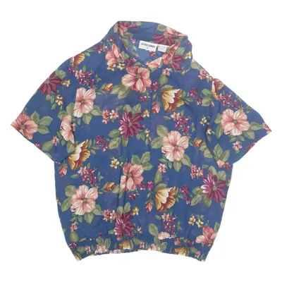 ALFRED DUNNER Womens Printed Top Beige Collared Floral M