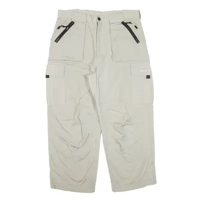 BONUS TRACK Trousers Beige Relaxed Straight Mens W32 L24