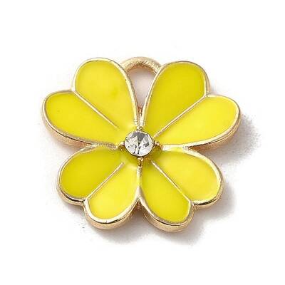 Flower Alloy Enamel Pendants