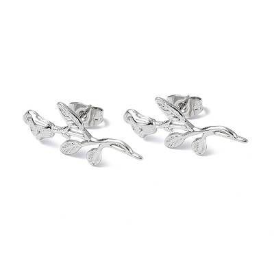 Non-Tarnish 304 Stainless Steel Flower of Life Stud Earrings for Women