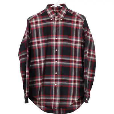 Ralph Lauren Checked Flannel Shirt - Small Multicoloured Cotton