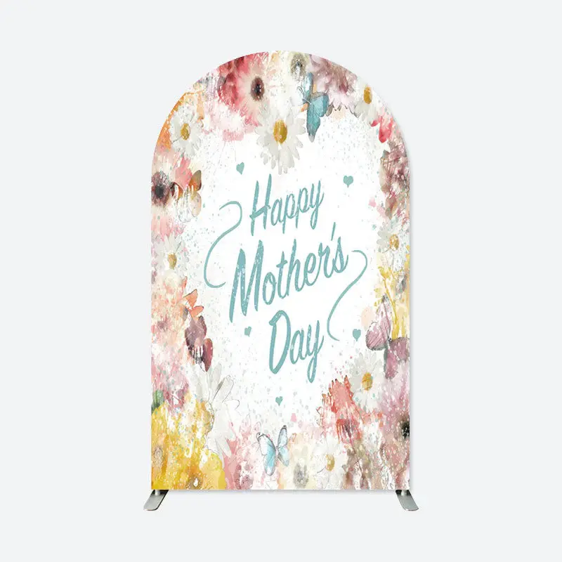 Aperturee Colorful Floral Happy Mothers Day Arch Backdrop | Chiara Arch Backdrop Diy | Circle Arch Backdrop Diy | Diy Arch Ba...