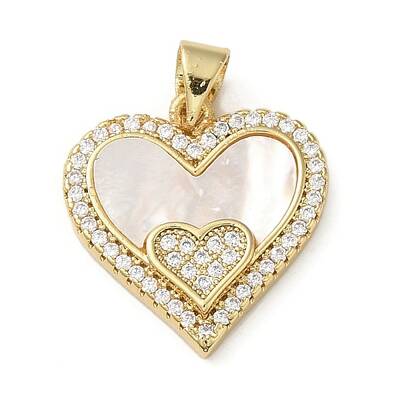 Brass Micro Pave Cubic Zirconia Pendants