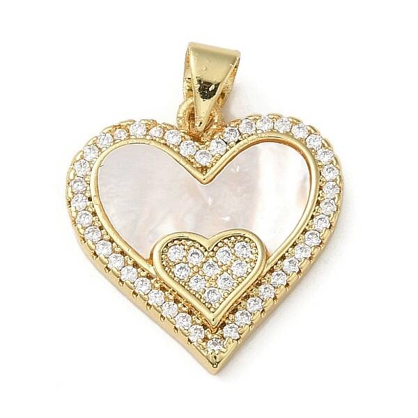 Brass Micro Pave Cubic Zirconia Pendants