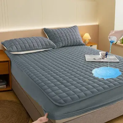 Solid Color Waterproof Mattress Cover, 1 Count Soft Comfortable Mattress Protector Or 2 Counts Pillowcases without Filler, H...