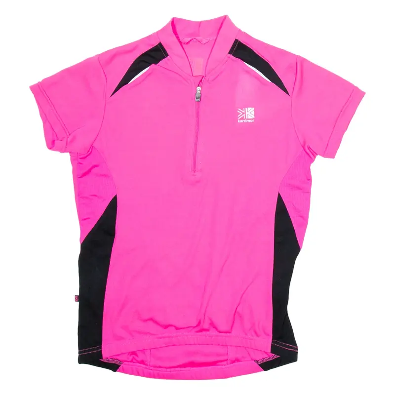 KARRIMOR Cycling Womens Jersey Pink 1/4 Zip S