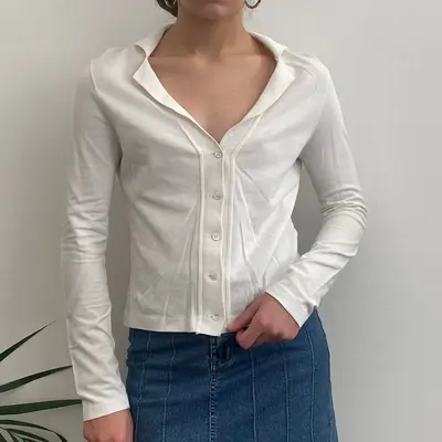 Fendissime Cardigan - Medium White Cotton