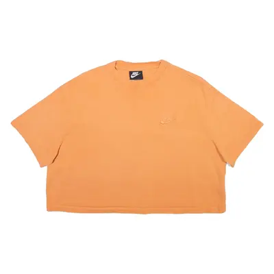 NIKE Cropped Womens T-Shirt Orange L