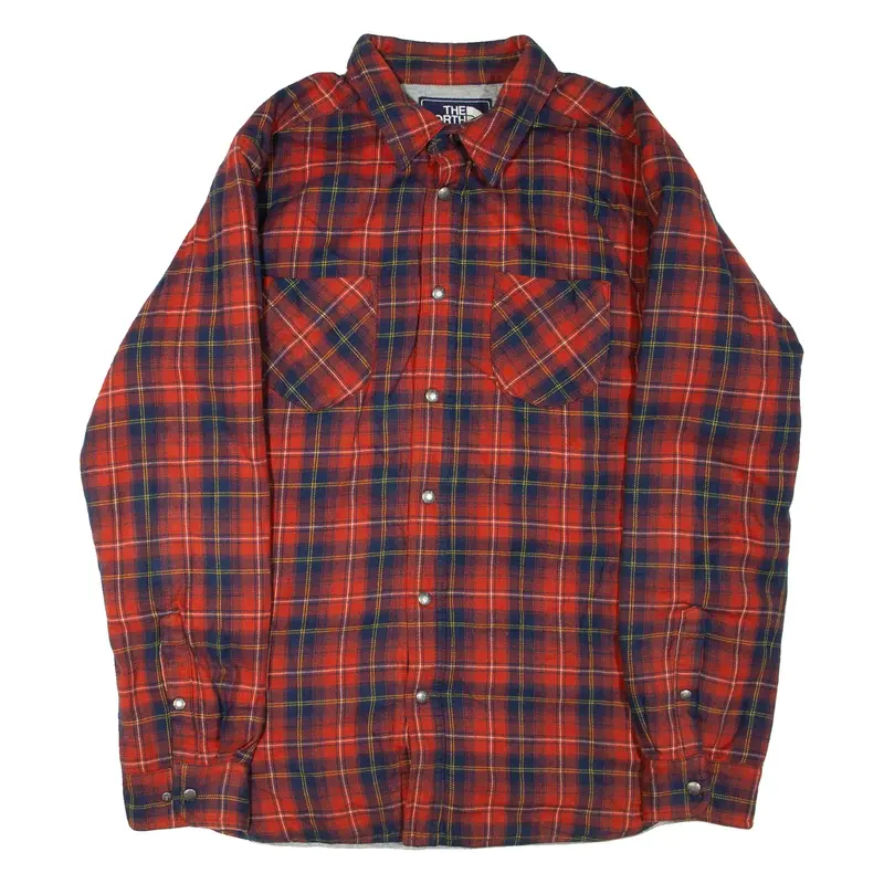 THE NORTH FACE Mens Lumberjack Jacket Orange Check L