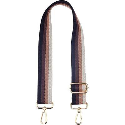 SUPERFINDINGS Wide Shoulder Strap Stripe Pattern Adjustable Canvas Bag Strap YellowGold Colorful for Crossbody Canvas Bag Han...