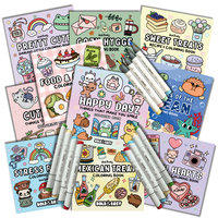 4 Coloring Books + 12 Ohuhu Markers MEGA Bundle - Build Your Own - by Wook Books Bold & Easy Coloring