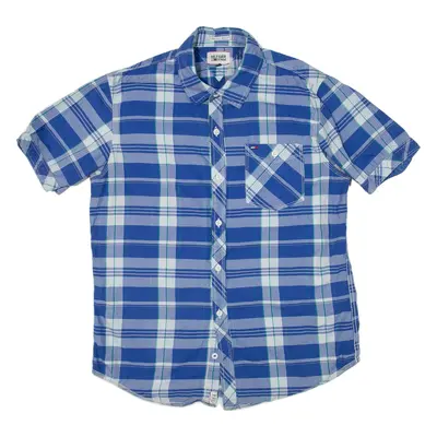 TOMMY HILFIGER Mens Shirt Blue Check L