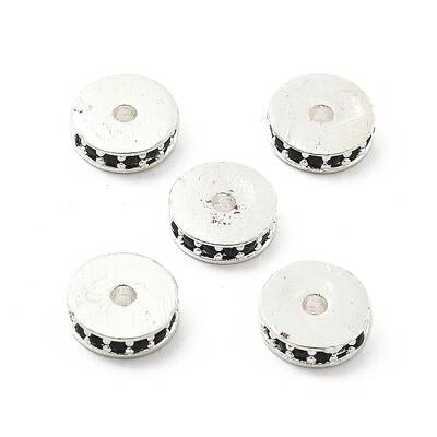 Brass Micro Pave Cubic Zirconia Beads