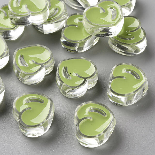 Transparent Enamel Acrylic Beads