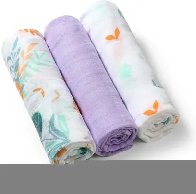 BabyOno Take Care Natural Bamboo Diapers Cloth Diapers Purple 3 Pack
