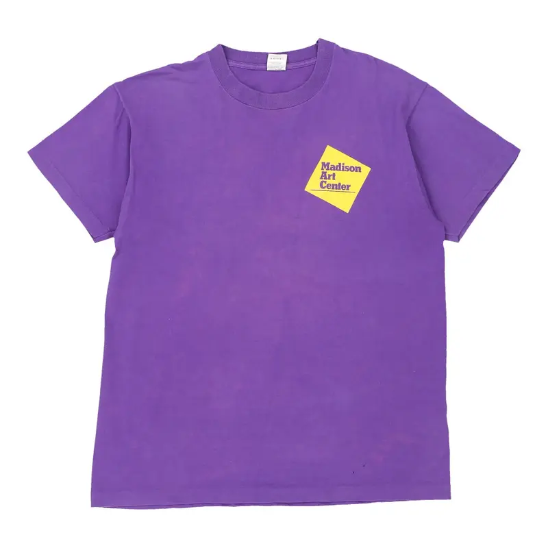 Single Stitch. Madison Art Center.  Fruit Of The Loom Graphic T-Shirt - XL Purple Cotton