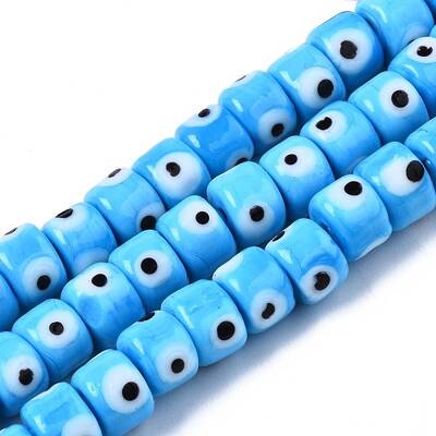Handmade Evil Eye Lampwork Beads Strands