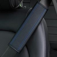 Car Seat Belt Shoulder Pads, 2pcs/set PU Leather Embossed Car Seat Belt Cover, Car Decor, Automotive Seat Belt Protector, Car...