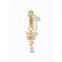 1Pc Fake Belly Ring Butterfly Not Real Piercing Clip On The Navel For Woman Gift Jewelry charm fit tummy  jewelry