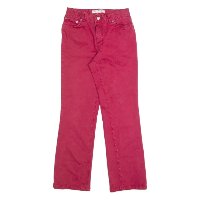 TOMMY HILFIGER Womens Trousers Pink Regular Straight W26 L30