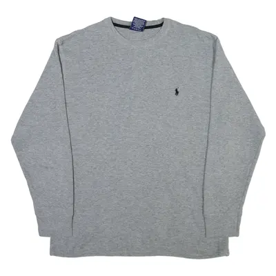 POLO RALPH LAUREN Sleepwear Mens T-Shirt Grey Long Sleeve L