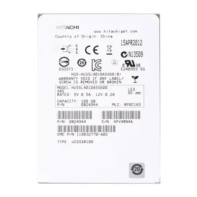 HGST 0B24944 | Ultrastar SSD400S Series 100GB Single-Level Cell SAS 6Gb/s 2.5-inch Solid State Drive
