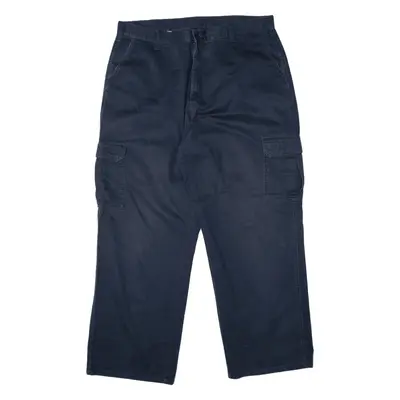 DICKIES Workwear Utility Trousers Blue Regular Straight Mens W38 L30