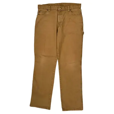 Dickies Carpenter Trousers - 34″ Waist Brown Cotton