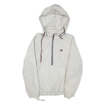 TOMMY HILFIGER Mens Rain Jacket White Hooded M