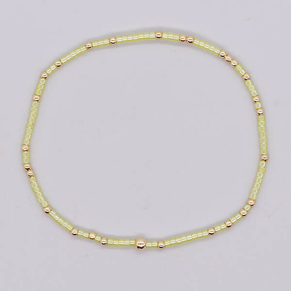 Bohemian Style Rainbow Glass & Brass Beaded Handmade Fashion Women's Bracelet