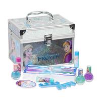 Disney Frozen Train Case Girls Beauty Set, Kids Makeup Kit for Girls, Real Washable Toy Makeup Set, Frozen Gift, Play Makeup,...
