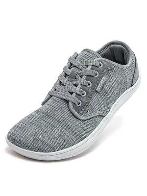 HOBIBEAR Mens Minimalist Barefoot Canvas Shoes Zero Drop Sole Wide Width Fashion Sneakers