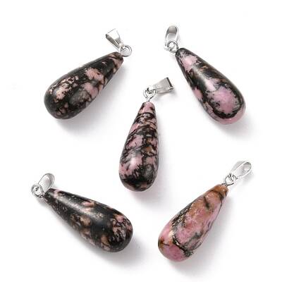 Natural Rhodonite Pendants