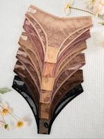 Women's Lips Pattern Mesh Panty, Soft Comfy Breathable Knicker for Daily Wear, Underwear for All Seasons