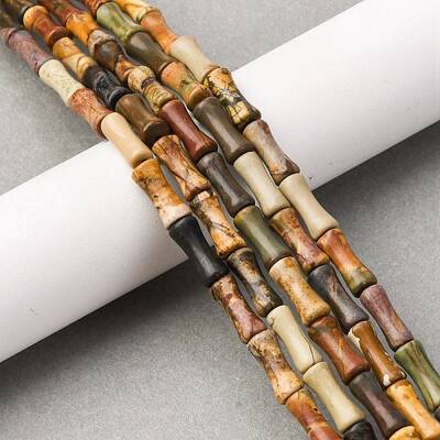 Natural Polychrome Jasper/Picasso Stone/Picasso Jasper Beads Strands